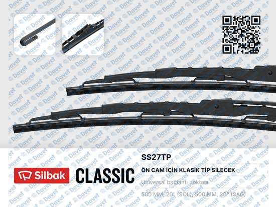 SILBAK SS27T Silecek Supurgesi 500mm Unuversal Vega (Ss27tp)